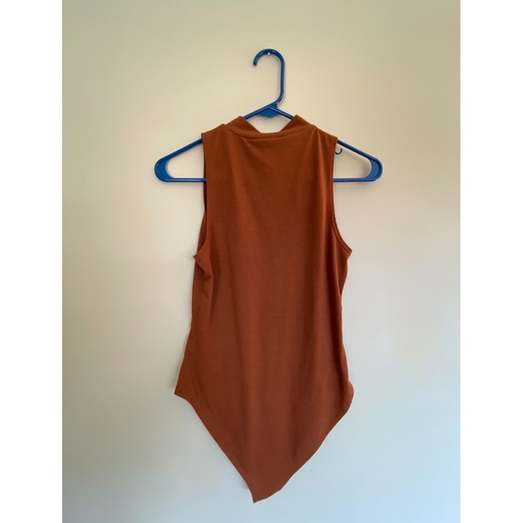 Forever 21 Rust Sleeveless Turtleneck Bodysuit M - Picture 2 of 9